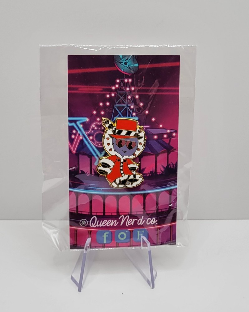 Fanmade Unofficial Hazbin Hotel QueenNerdCo Valentino Hard Enamel Pin Vivziepop