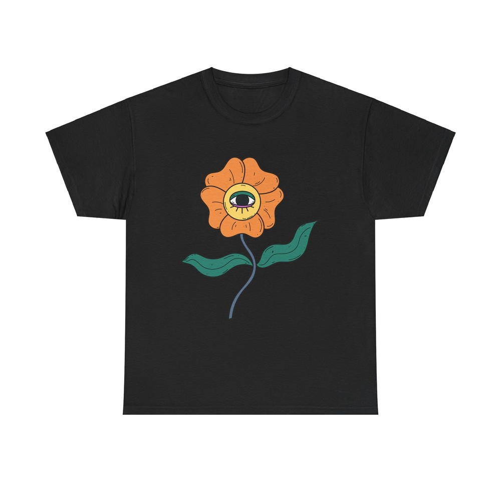 Camiseta All-Seeing Flower - psicodélica trippy naturaleza botánica floral vintage