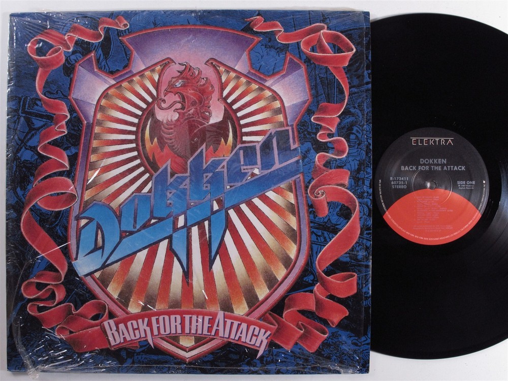 DOKKEN Back For The Attack ELEKTRA LP VG++/VG+ club edition SHRINK d