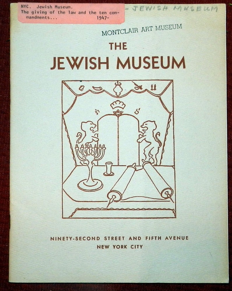 THE JEWISH MUSEUM INAUGURAL EXHIBITION 1947 Announcement/ Catalog. RARE Judaica