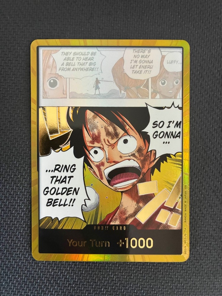 One Piece TCG GOLD Don!! Ring That Golden Bell Gold Foil Monkey D. Luffy OP15 B
