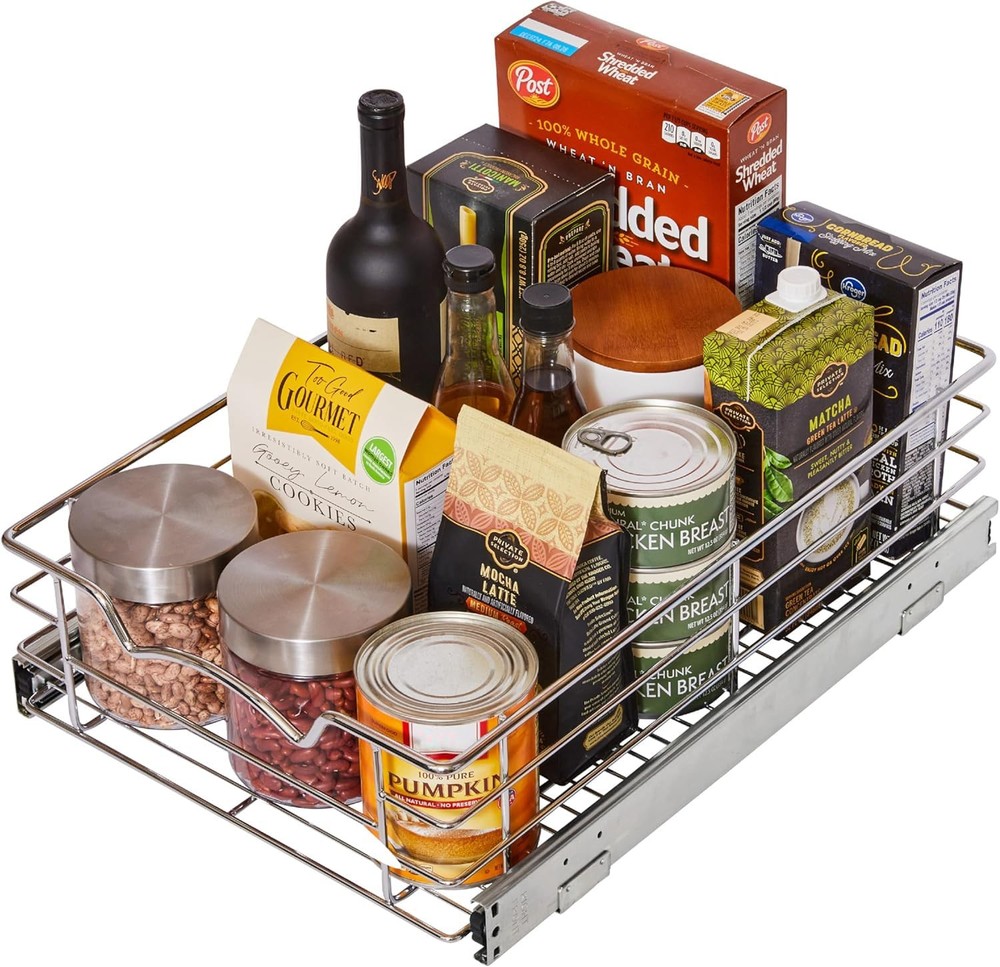 Heavy-Duty Premium Collection Pull Out Cabinet Organizer - Pantry Drawer Slid...