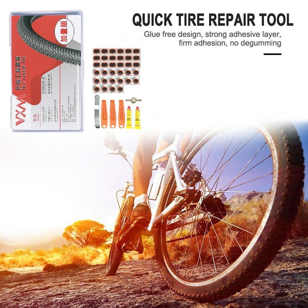 Bike Bicycle Flat Tire Repair Kit Tool Set Inner Tire Patch Repair Kit D5P8 T8G4