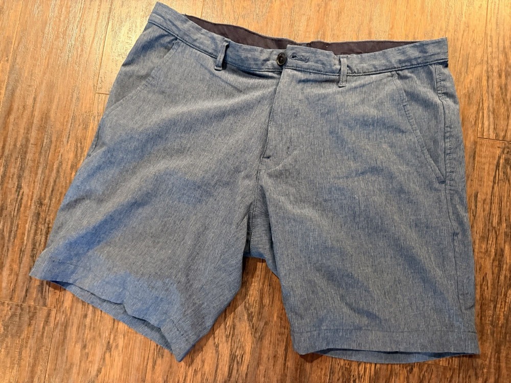 Men's CALVIN KLEIN Size 32 Navy Blue Flat Front Lightweight Shorts Slim Fit