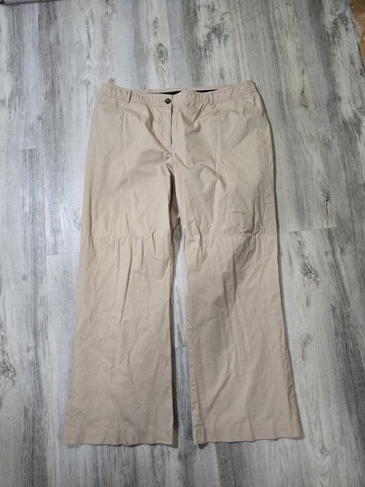 Apostrophe Woman Khaki Beige stretch  Cotton Blend Pants size 18 inseam 31