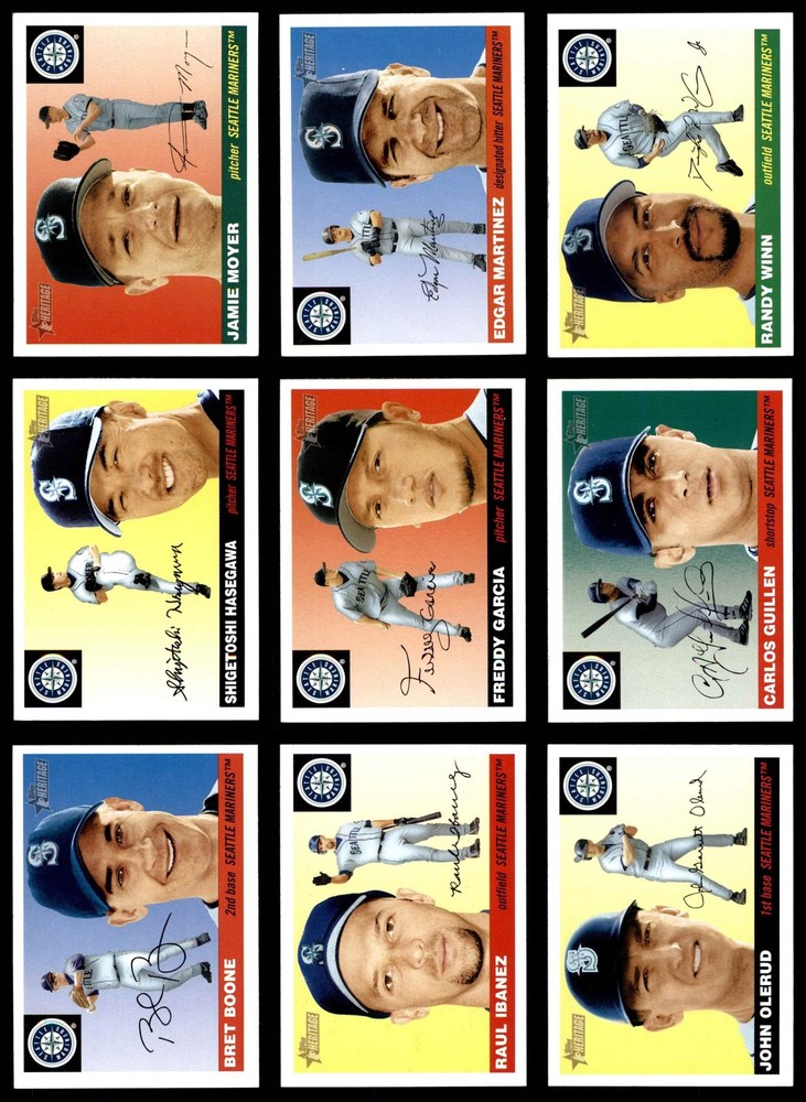 2004 Topps Heritage Mariners Almost Complete Team Set 8 - NM/MT 7195314
