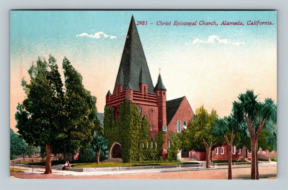 Alameda CA, Christ Episcopal Church, California Vintage Postcard