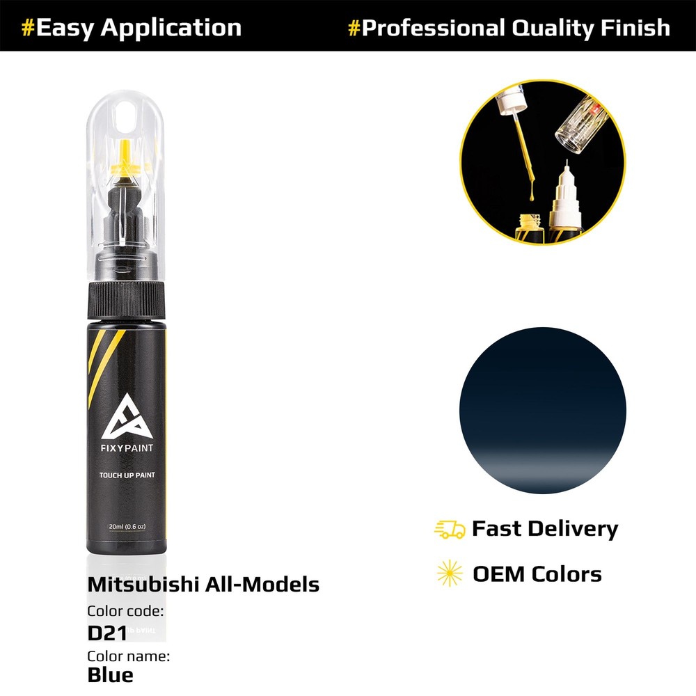 Touch up Paint for Mitsubishi Code: D21 Blue Professional Quality Repair