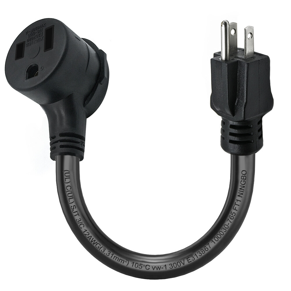50A UL 5-15R to N6-50R Converter Extension TIG Welding Power Cord Adapter 12AWG