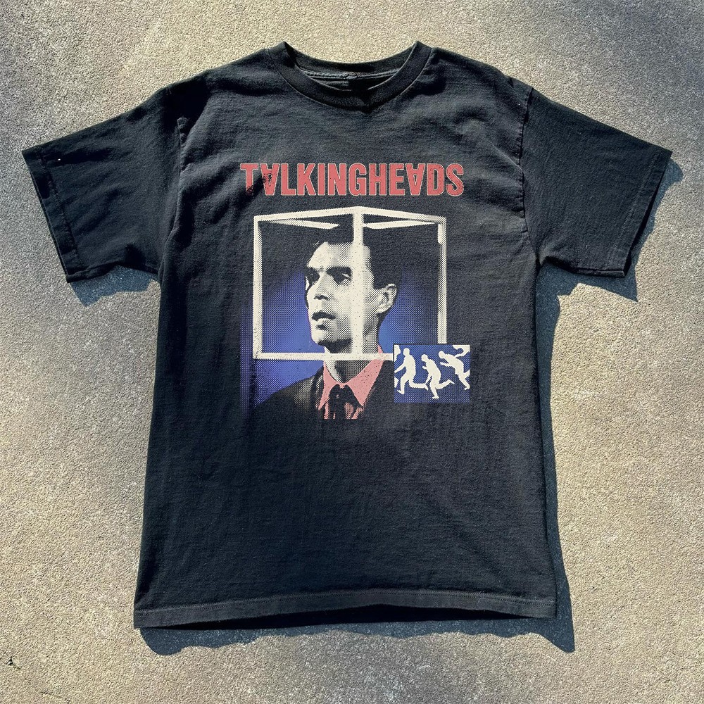 RARE! Talking Heads David Byrne Retro Graphic Unisex Black T-shirt Size S-5XL