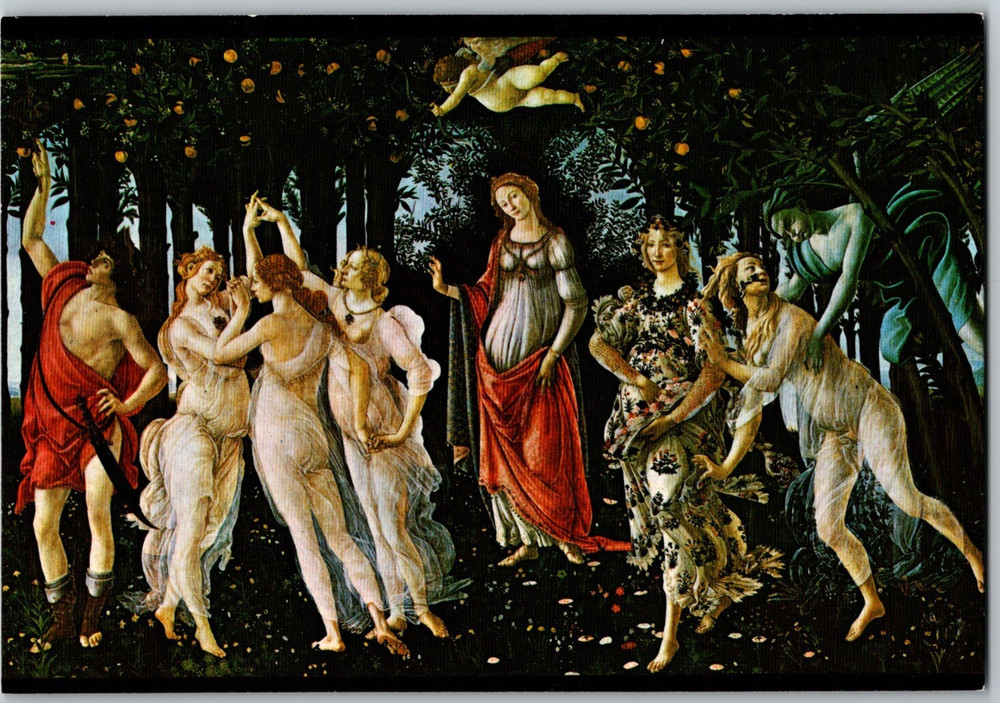The Spring Primavera Sandro Botticelli Galleria Uffizi Florence Italy Postcard