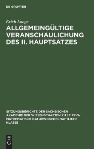 Erich Lange Allgemeingültige Veranschaulichung Des II. Hauptsatzes (Hardback)