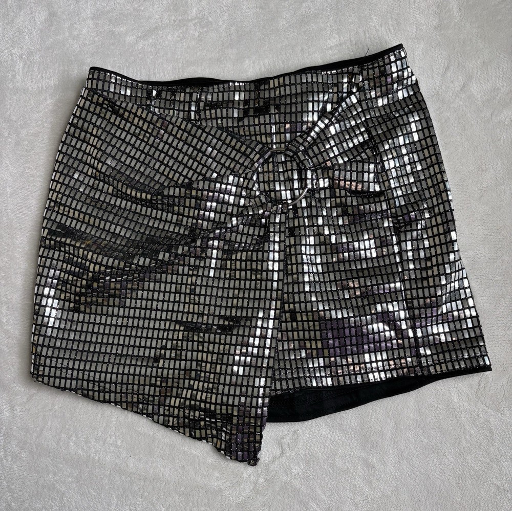 Shein Black Sequin Skirt Size Extra Small Women’s ￼