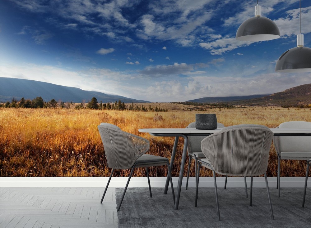 3D Sky Grassland Autumn Landscape Wall Murals Wallpaper Murals Wall Sticker