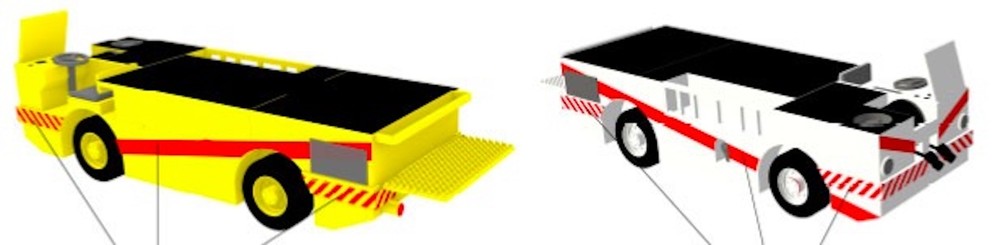 L'Arsenal Models 1/700 P-16 FIREFIGHTING & RESCUE TRUCKS (6) 3D Printed Set