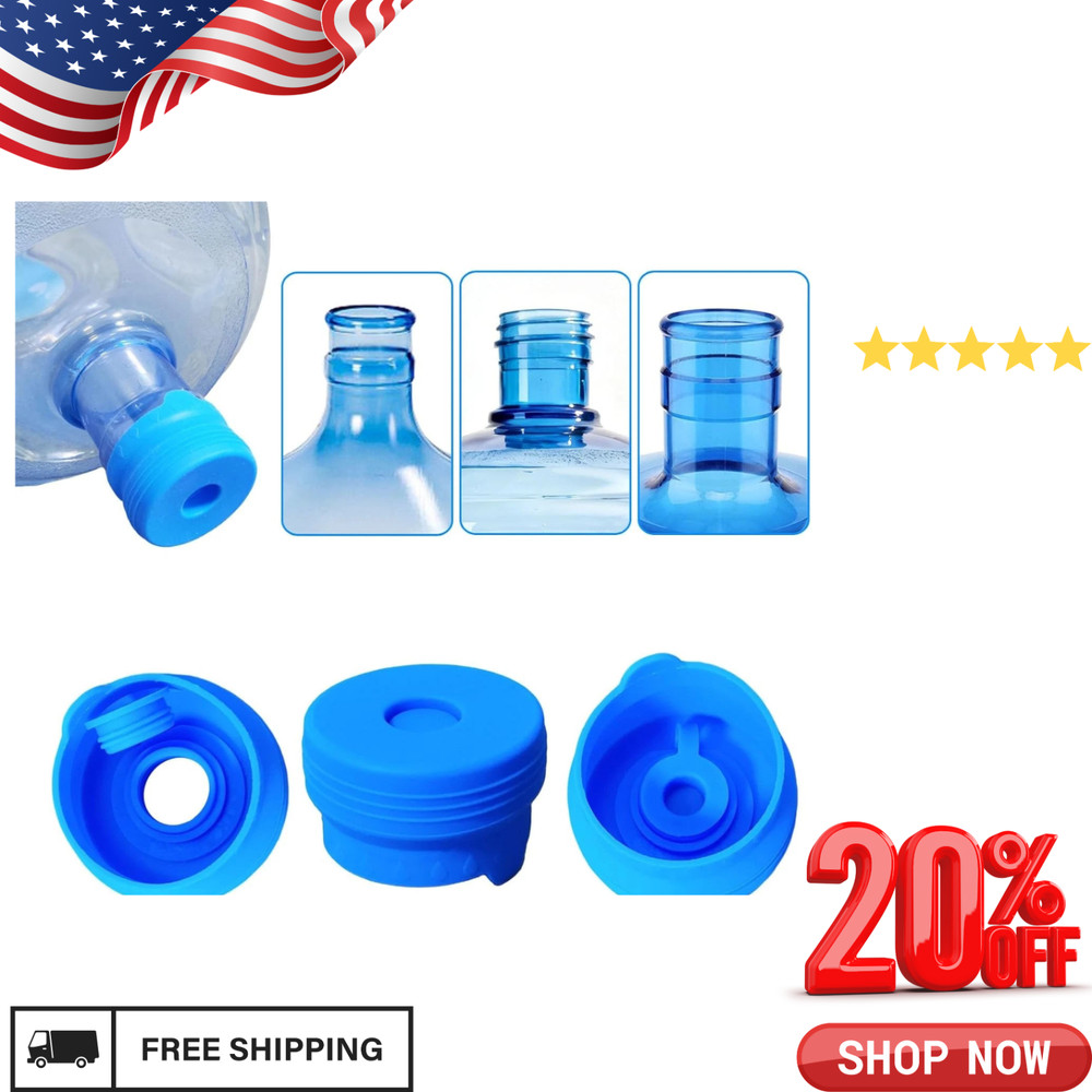 3 Pcs Reusable 5 Gallon, Water Jug Caps Leak Proof Bottle, Lids (55mm) Bottles N