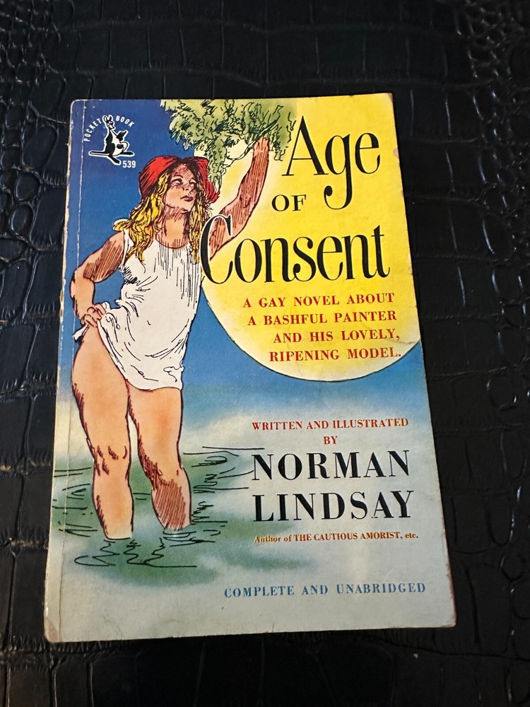 1948 Age of Consent -Norman Lindsay Pocket Book 539 Vintage Paperback Gga sleaze