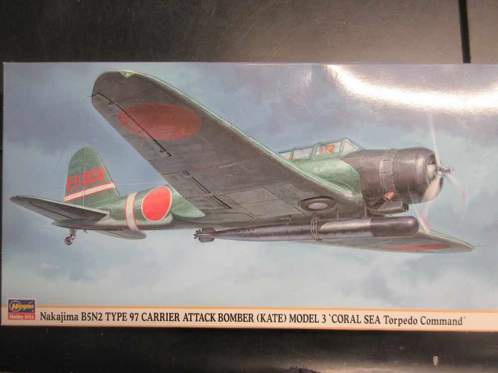 Hasegawa 1/48 Nakajima B5N2 Kate Type 97 Coral Sea Torpedo Command #09717