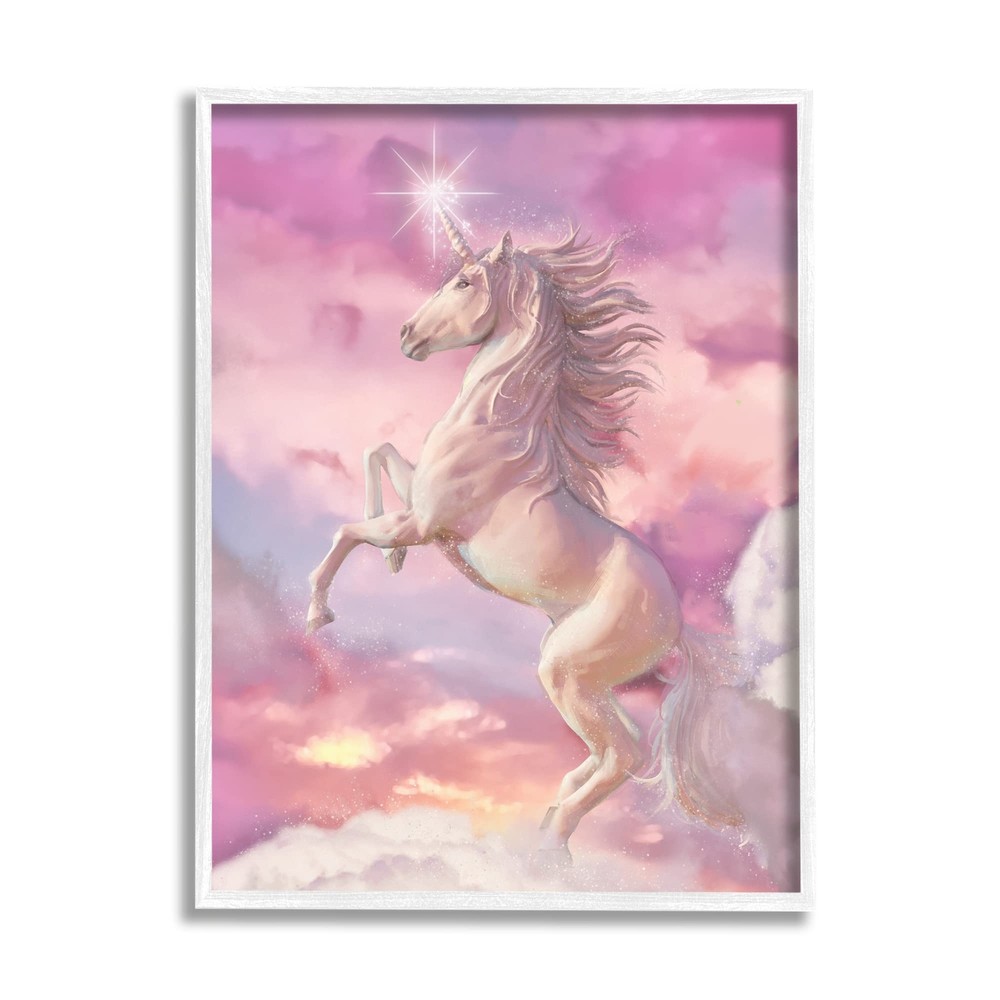 Beautiful Sunset Unicorn Pink Clouds Fantasy Illustration, Design by Ziwei Li