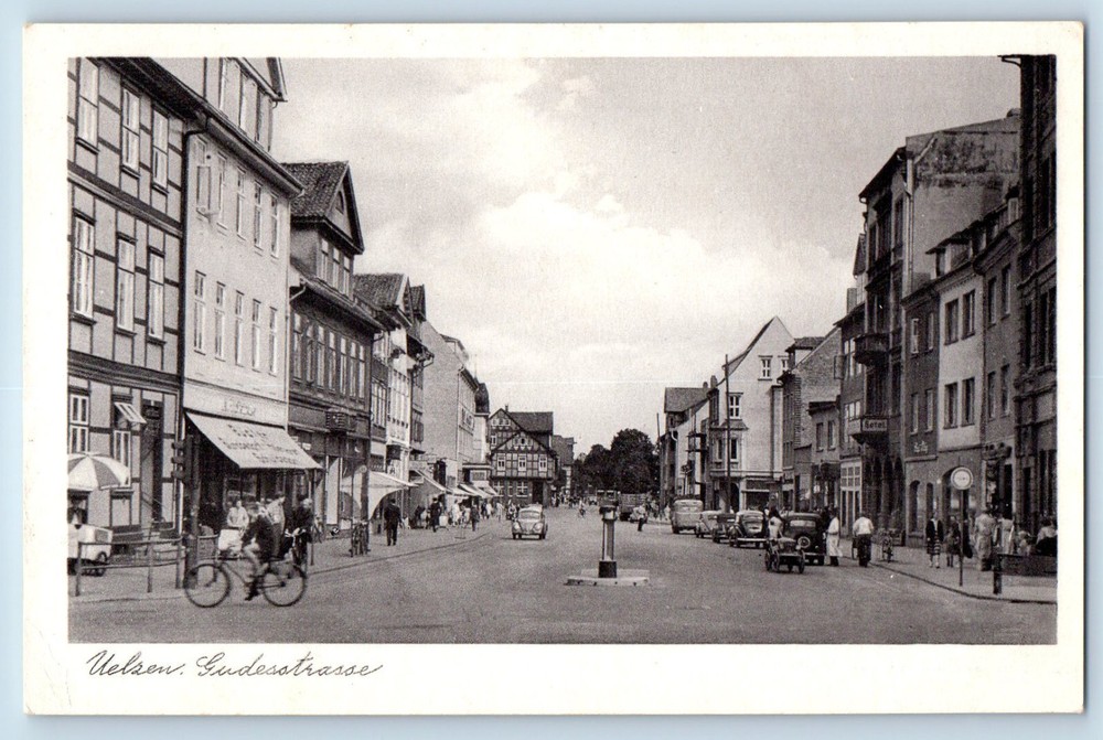 Uelsen Lower Saxony Germany Postcard Gudesstrasse c1930's Unposted Vintage