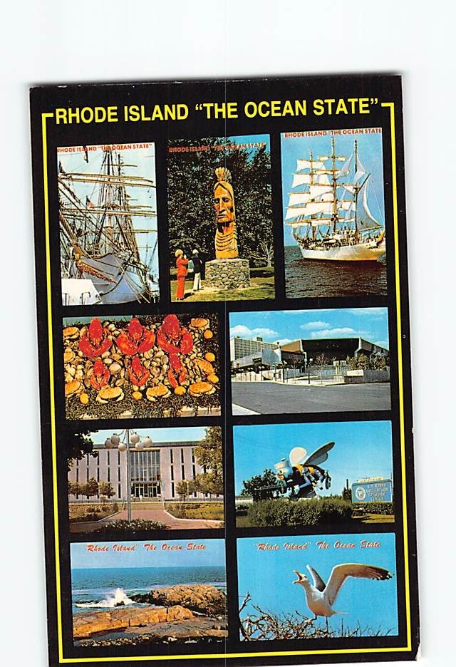 Postcard The Ocean State Rhode Island USA