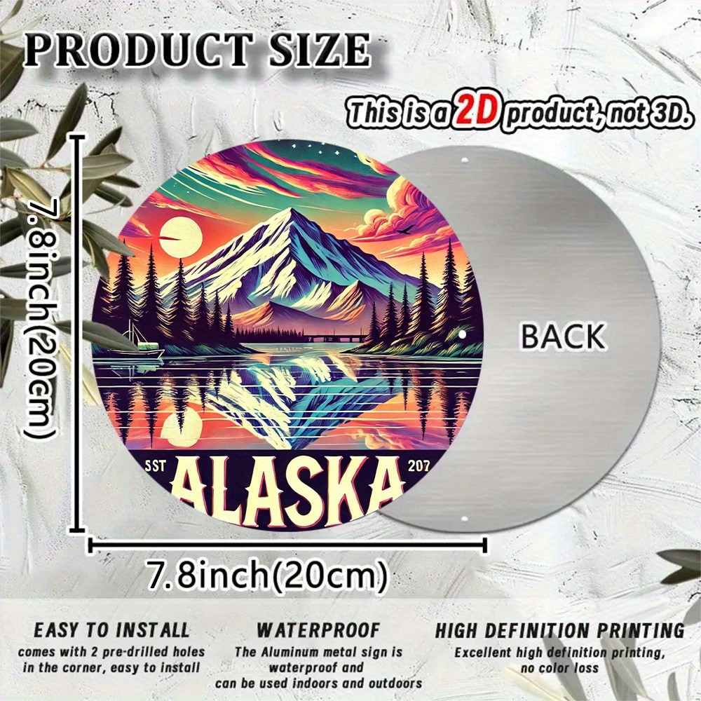 787x787 Inch Alaska Northern Lights Aurora Borealis Aluminum Wall Art