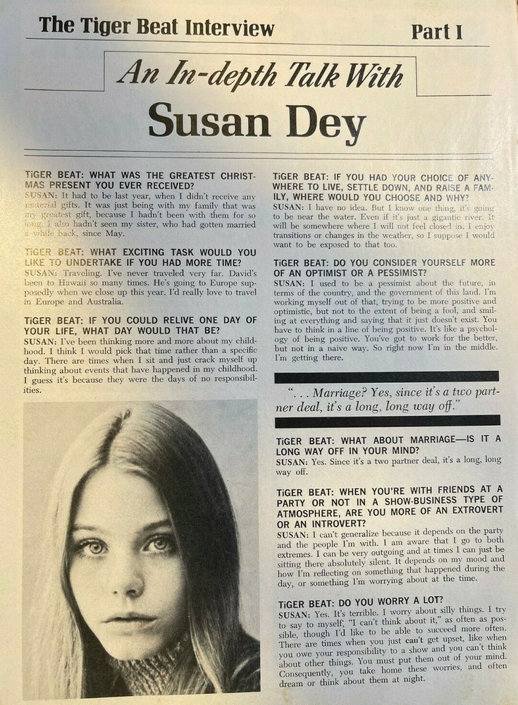 1972 An In-Depth Interview With Actress Susan Dey