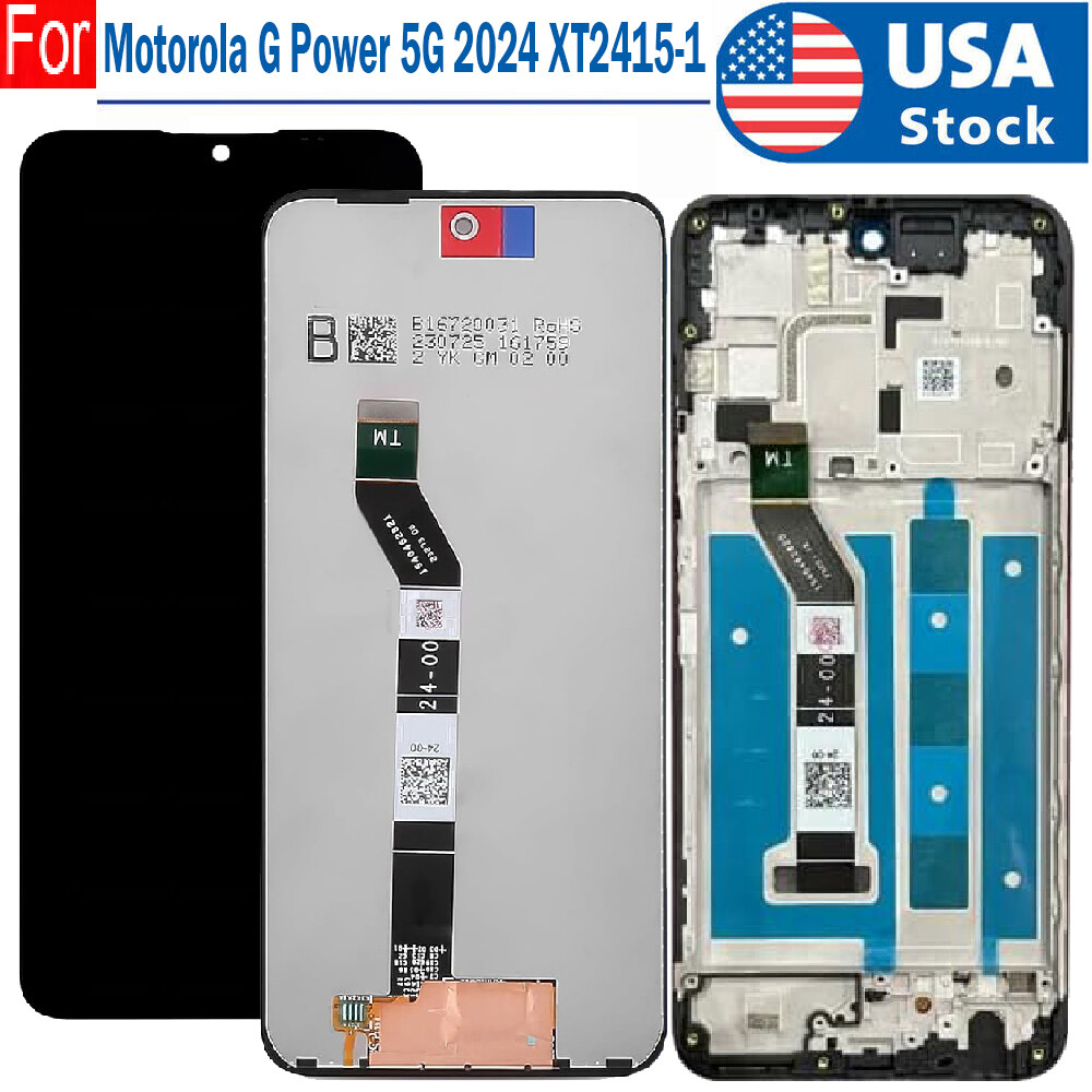 USA For Moto G Power 5G 2024 XT2415-1 XT2415-5 LCD Touch Screen Digitizer Frame