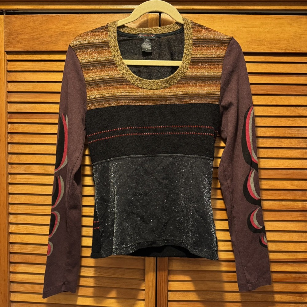 Custo Barcelona RARE Vintage Y2K Flamed Wool Top-Hardly Worn Size L