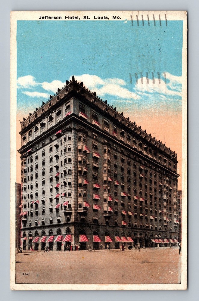 St Louis MO Missouri Jefferson Hotel Vintage Postcard