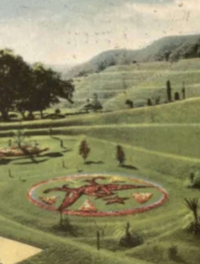 1910 Sunken Gardens At Busch’s Residence Pasadena CA Posted Antique Postcard