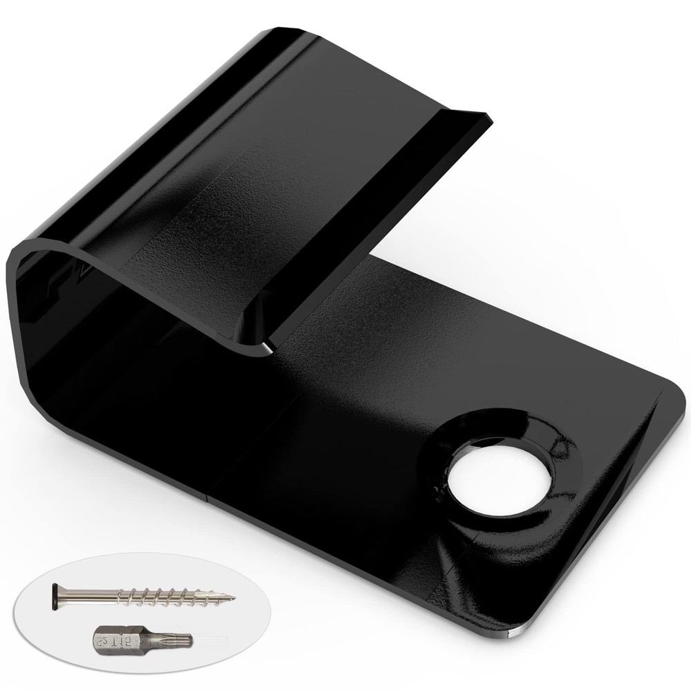 Black Universal Hidden Fasteners for Composite Decking - 36-Pack Start Clips