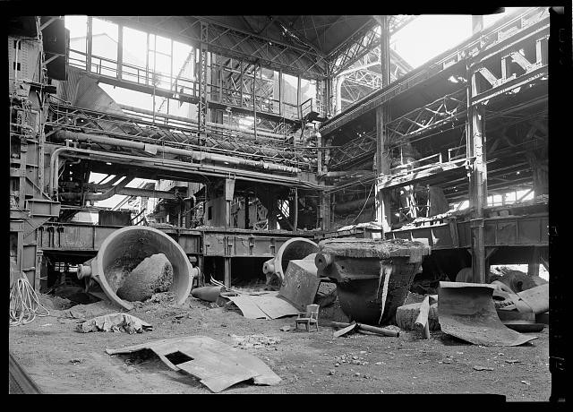 Open Hearth Furnace Interior Industrial Plant 1910s Steel Mill Factory
