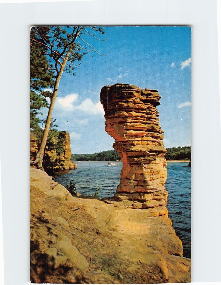 Postcard Chimney Rock Wisconsin Dells Wisconsin USA
