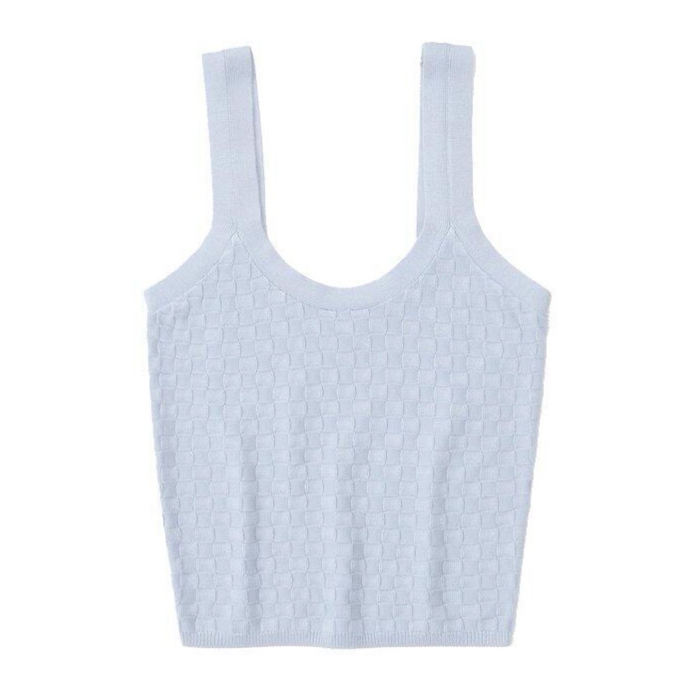 Abercrombie & Fitch Check Knit Tank Top