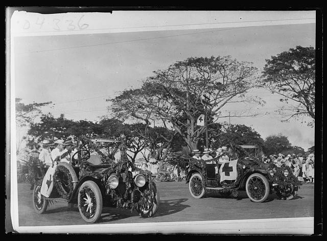 Photo:Philippines 1918 Red Cross Carnival Parade Cars