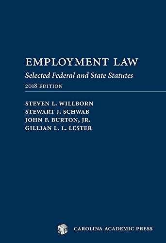 Employment Law: Selected - Paperback, by Willborn Steven; Schwab - Very Good