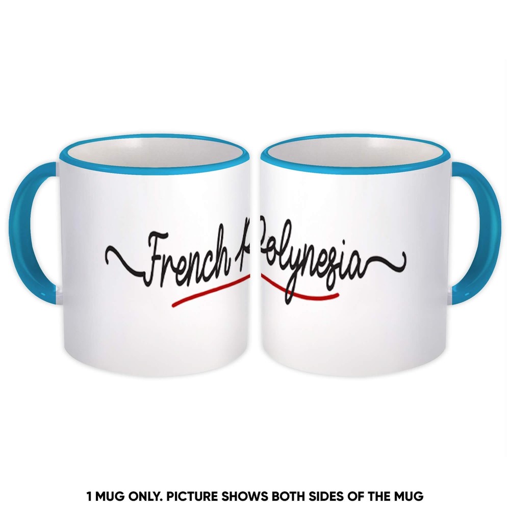 Gift Mug : French Polynesia Flag Colors Polynesian Travel Expat Country