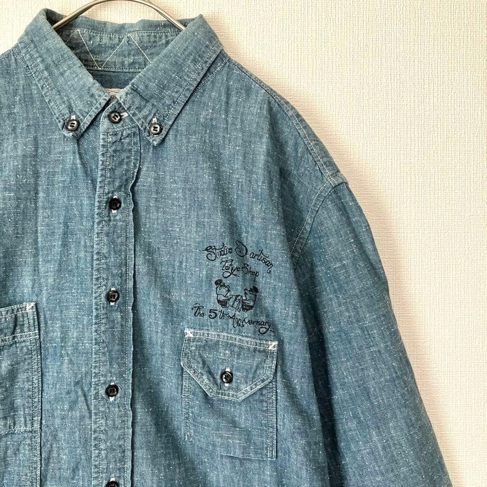 STUDIO D’ARTISAN 5th Anniversary Chambray Shirt L Rare Tokyo Edition