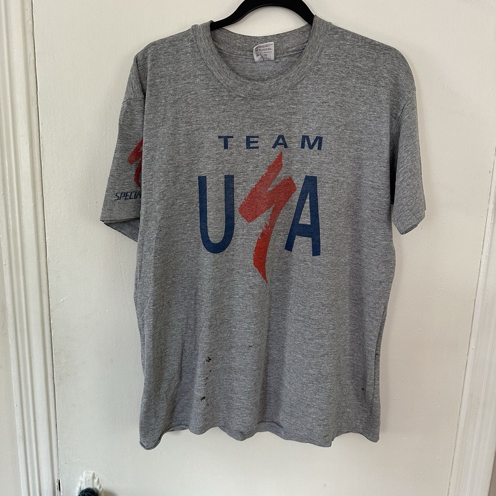 Team USA Olympics Atlanta 96 Vintage 90s Graphic T-Shirt Adult Large Grey