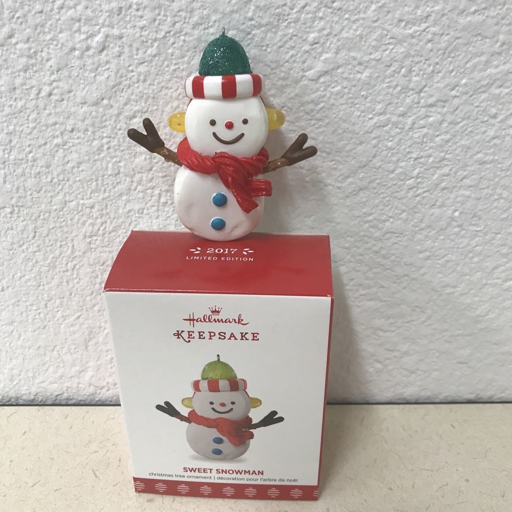 NEW Hallmark Christmas Ornament Limited Edition 2017 Candy Sweet Snowman