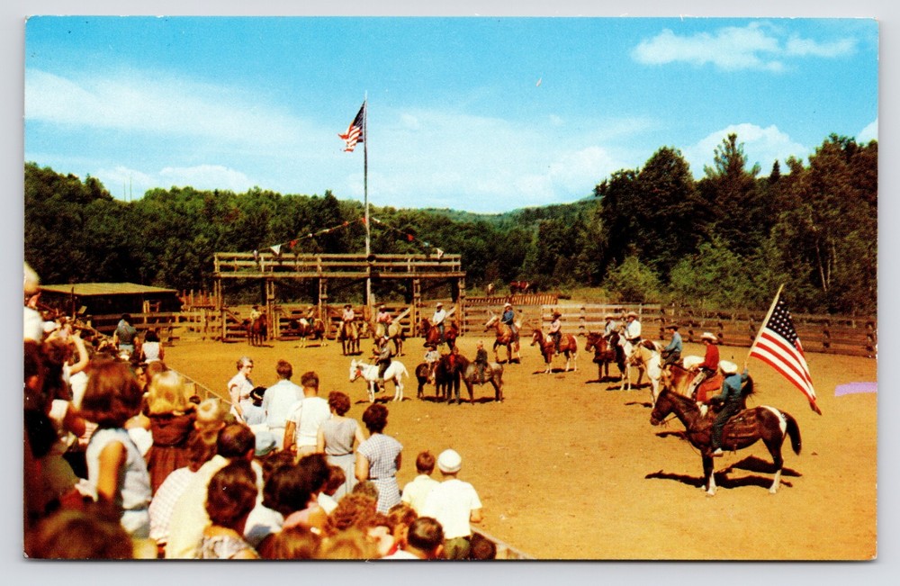 Frontier Town Rodeo Theme Park Adirondacks North Hudson New York NY Postcard 50s