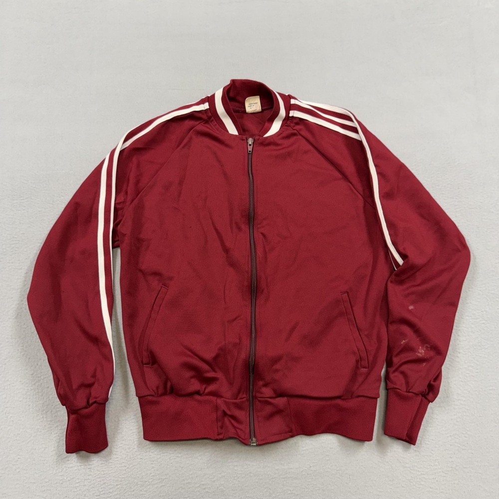 Cliff Keen Jacket Mens Medium Red Track Bomber Full Zip Stripe Athletic Warm Up