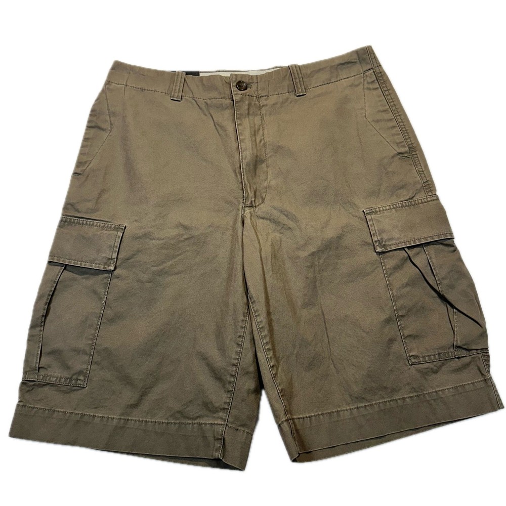 Banana Republic Mens Cargo Shorts 33 Brown Olive Cotton Twill Utility 547228