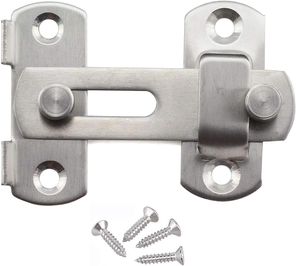 3 Inch Flip French Door Latches Locks,  Bifold Slide Gate Latch Lock for Fences,