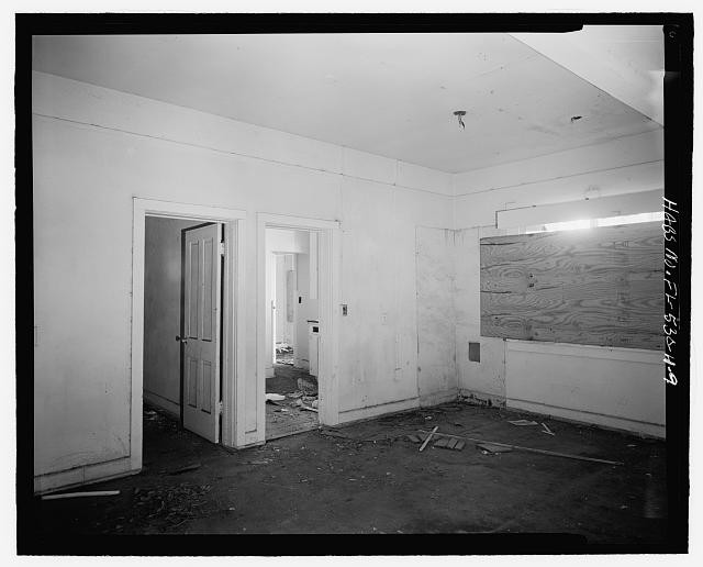 Key West FL Truman Annex Naval Air Station 1987 Interior Front Room Boarded-Up