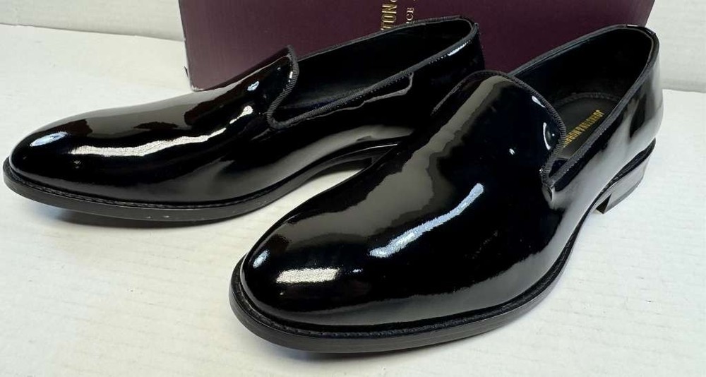 Johnston & Murphy Gavney Slip-On Black Patent 9 M