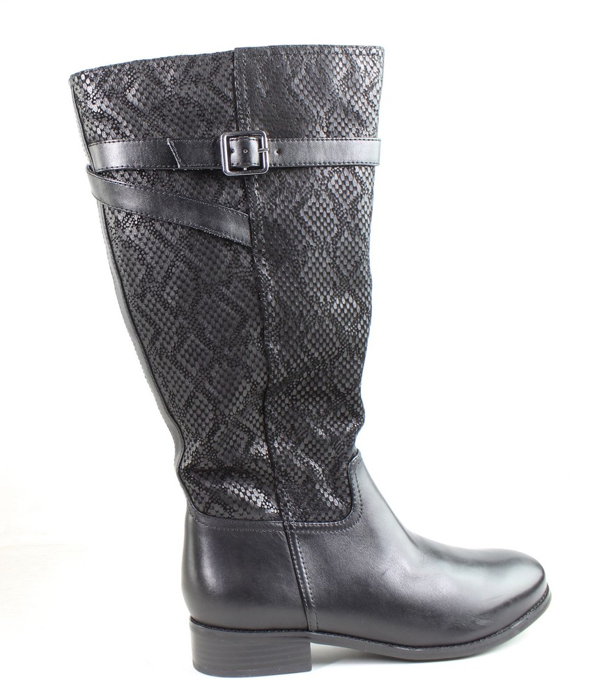 Trotters Womens Lyra Black Riding Boots Size 6.5 (2E) (1602084)