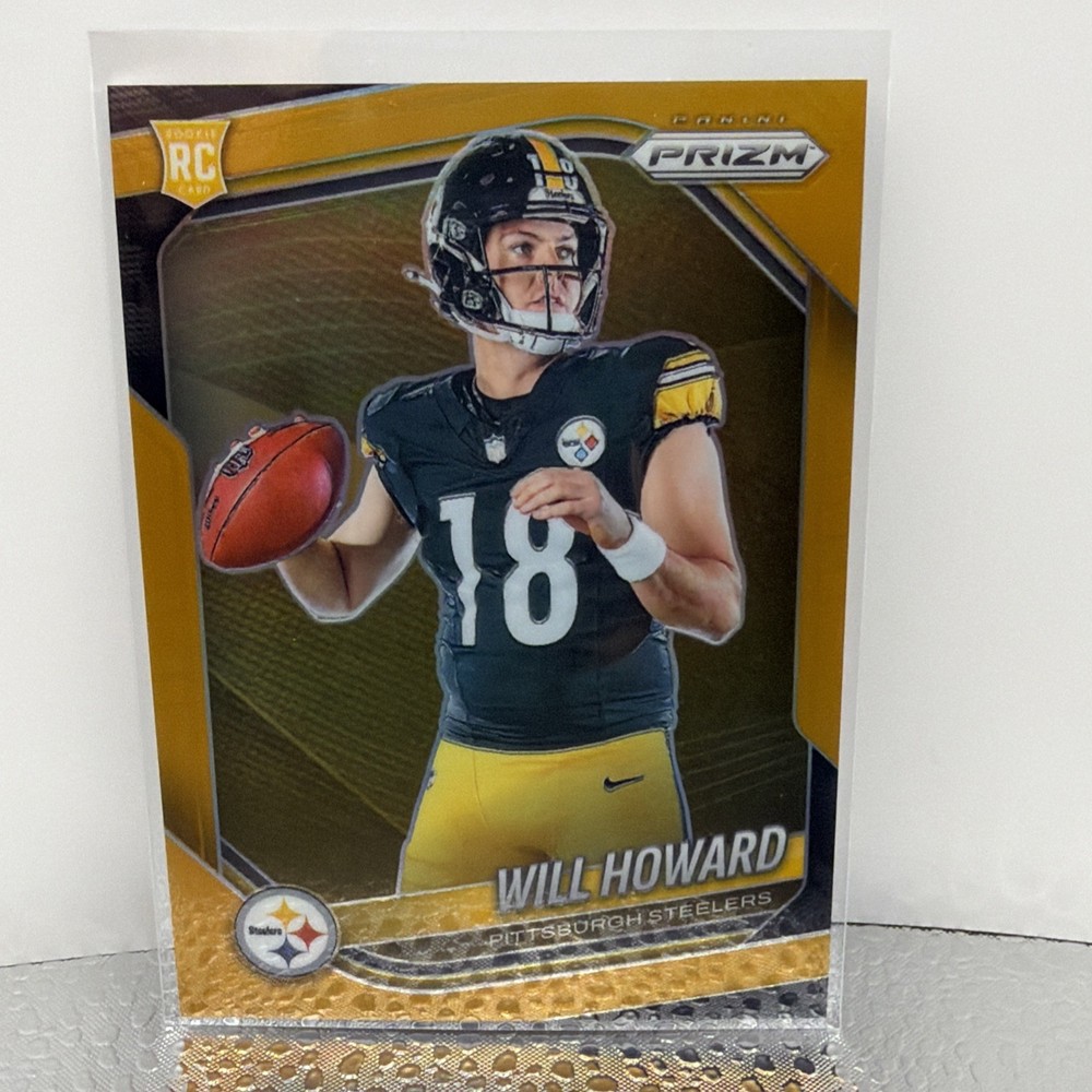 Will Howard 2025 FOTL PANINI PRIZM True Gold Image Variation WOW! /10