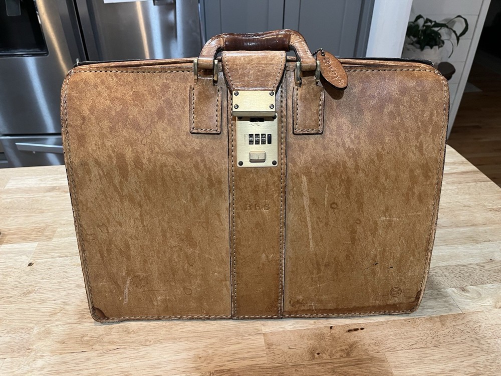 Boyt Vintage Leather Doctor Lawyer Briefcase Executive Business Bag Men Rare